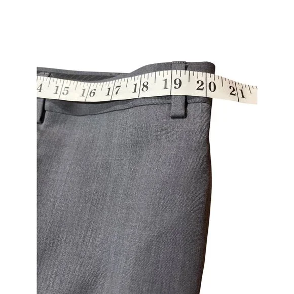 Calvin Klein Mens Gray 2-Piece Suit 46L Jacket & Pants 100% Wool Classic Fit - Picture 14 of 16